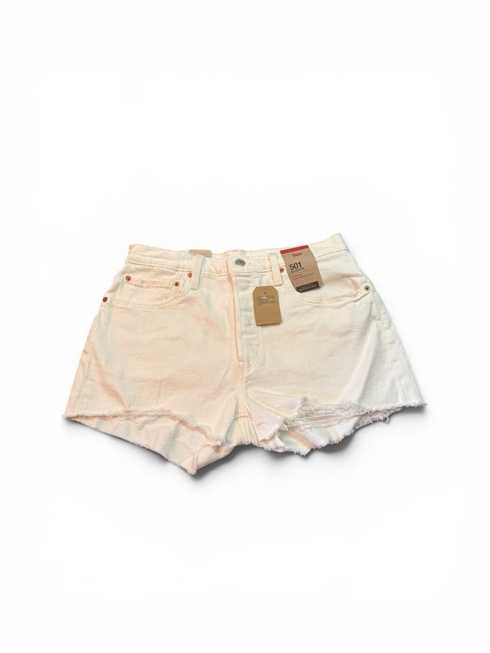 NWT Levi's 501 Original High Rise Denim Shorts - White - Women's Size 30